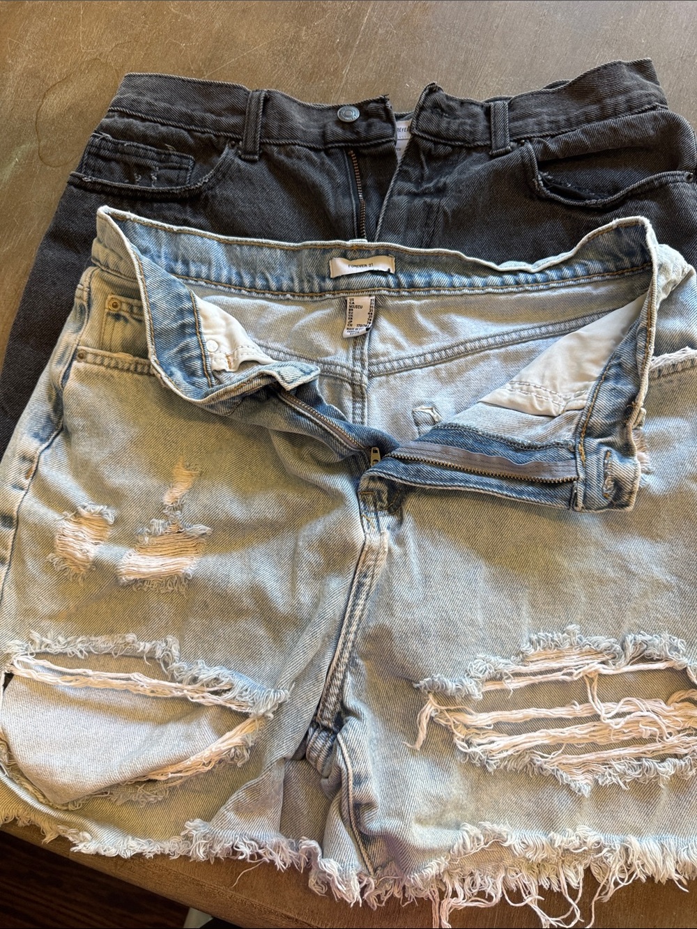 Forever 21 Distressed Denim Shorts